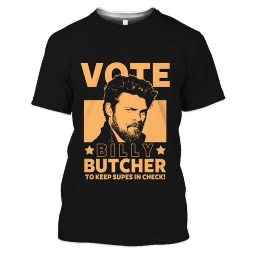 the-boys-t-shirts-vote-billy-butcher-to-keep-supes-in-check-classic-t-shirt